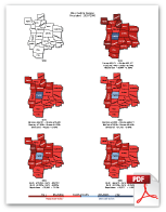Ohio Presidential Central Region Maps: 2016-1856